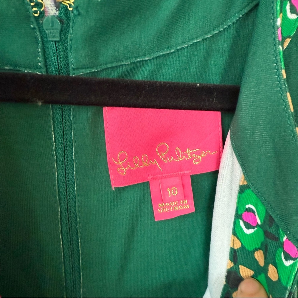 NWOT 🦄 Lilly Pulitzer Wexlee Long Sleeve Maxi Dress Evergreen Stir It Up Size 10 - Picture 8 of 10